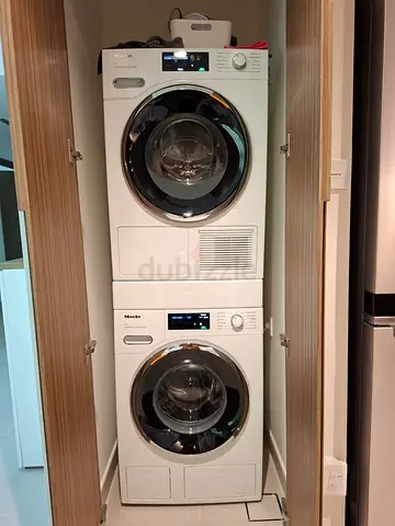 Miele Stackable Washer and Dryer Pair - White, Excellent Condition