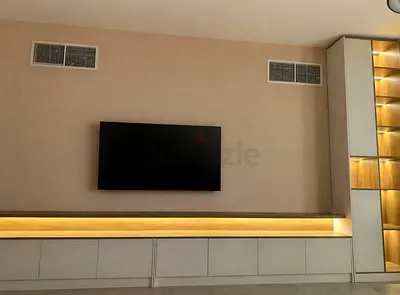 Modern TV wall unit + storage + LED Shelves