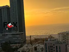 Prime 1BR in Al Rumaila, close to Ajman Corniche, master room, 2 baths, sea view balcony, free parki