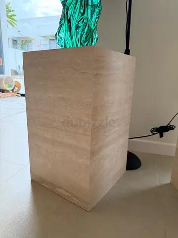 Travertine Cube Side Table / Pedestal