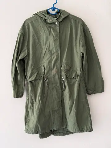 Original BRESHKA Olive Green Lightweight Parka Jacket – Size XS