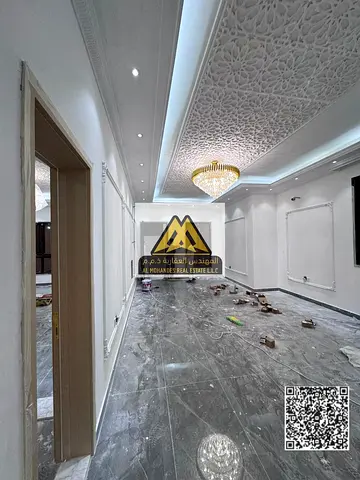 Villa for sale in Ajman, Al Zahiyah area, Al Maha Falaj scheme. A prime location within a fully developed and populated residential area, just 60 mete