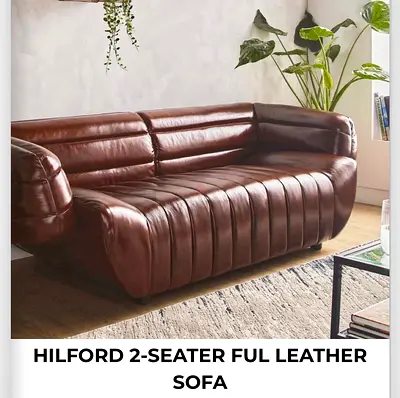 Hilford sofa home center leather 3 seat and 2 seat