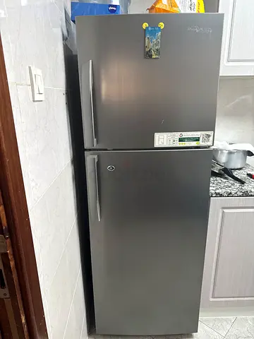 Super General Stainless Steel Bottom-Freezer Refrigerator - Good Condition