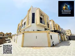 Luxury corner villa for sale in Al Muwaihat 2 with a large setback, modern design and custom finishi
