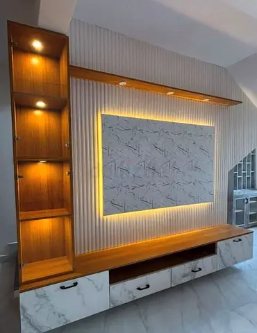 Tv wall design luxury