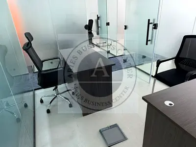 MONTHLY BASIS RENT FURNISHED OFFICE SPACE IN PRIME LOCATION | DEWA CHILLER WIFI FREE