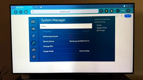 (1) Samsung 50 AU9000 Smart LED TV - Slight Black Shadow Condition And (2) Sony 2.1 HTS350 soundbar