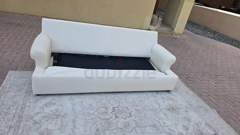 Cratebarrel two seater sofa bed with mattress