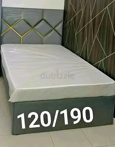 Single bed frame with storage and mattress (120 x 190 cm)