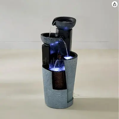 4-Pot Fountain with LED, 32x32x78.5 cm (NEW)