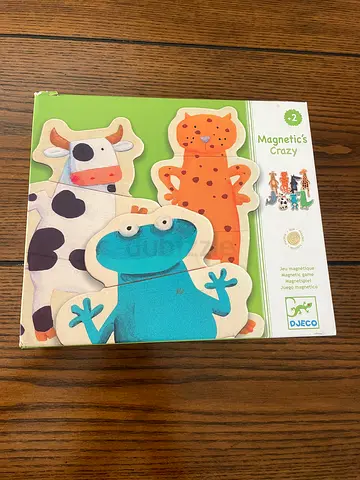 Djeco Magnetic Crazy Animals Wooden Puzzle - Set of 3