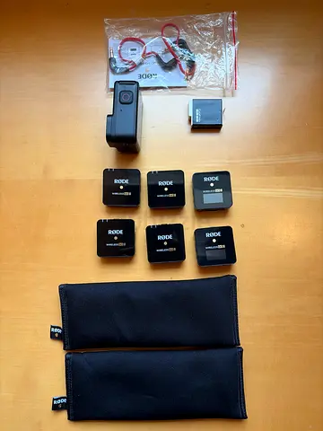 Go Pro 11 Camera andRode Wireless GO II transmitters + accessories (multiple batteries/foam pouches)