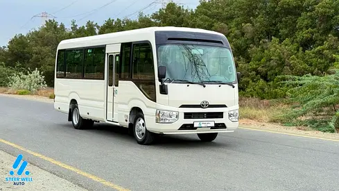 2025 Toyota Coaster  | 23-Seater | 4.0L Diesel | RWD | GCC Specs | Full Option White | BEST PRICE