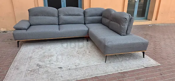 Home Centre Lime Corner Sofa Dark grey Good condition