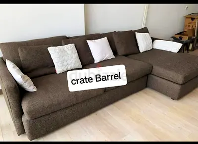 CrateBarrel Lounge Deep feather filled L Shape Sofa