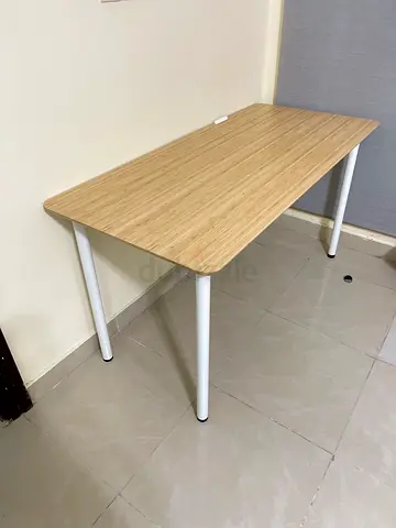 IKEA ANFALLARE / OLOV Desk - 140x65 cm, bamboo/white