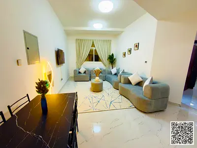 أول ساكن ✅ شقة غرفة و صالة مفروشة للايجار الشهري في عجمان - منطقة النعيمية 1 | فرش فاخر | شامل الفواتير و الانترنت