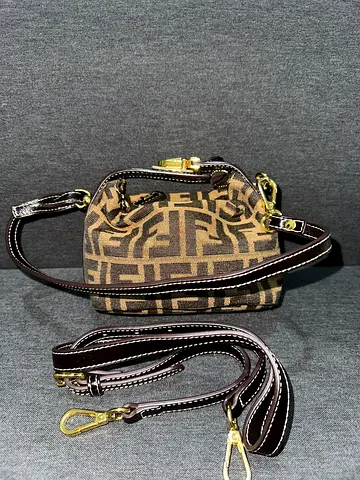 Fendi Brown Zucca Canvas Sling
