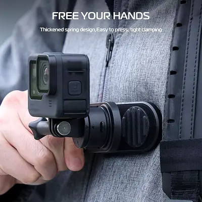 ULANZI Backpack Mount for Gopro, Go Quick II Magnetic Suction Clip Clamp Mount Quick Release Shoulde