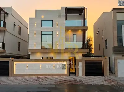 Luxury villa for sale in Al-Haliyo, 2 floors and a roof with a swimming pool, including air conditioning, registration and ownership fees.