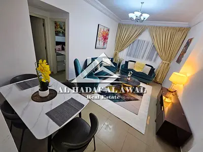For monthly rent in Al Taawun area, a room and a hall with free internet