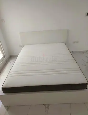 Ikea malm queen size bed with ikea mattress like new