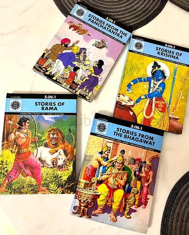 Amar Chitra Katha 5-in-1 Story Books Set (4 Books | Mythology Collection)