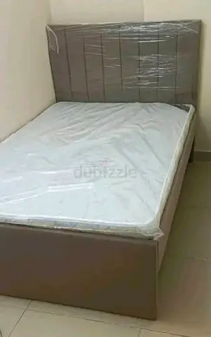 Single Bed with Upholstered Headboard - Good Condition