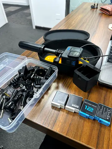 GoPro HERO 12action camera with mounts, batteries and accessories (used)  you will get all what yo