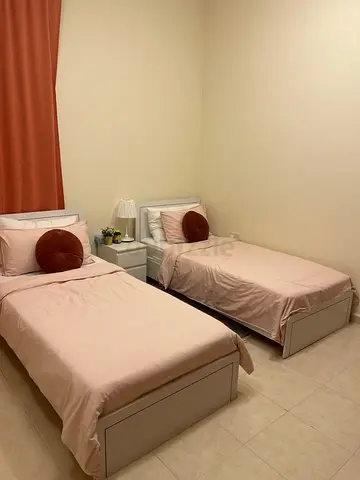 Pair of single beds with storage frames and headboards - white with new mattress used only 1 month