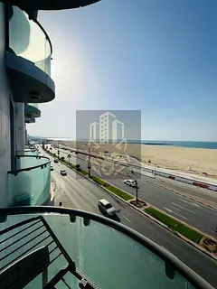 Furnished one-bedroom apartment for monthly rent on Ajman Corniche, all bills included.