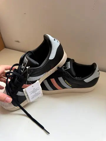 Original Adidas Superstar Black Sneakers Size 37