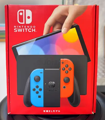 Nintendo Switch Oled Model - Neon Red  Blue Joy Con