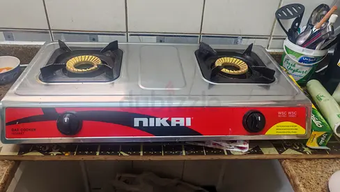 Nikai 2-Burner Stainless Steel Gas Stove (Used) with 1.5 years warranty