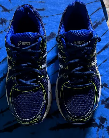 ASICS mens running shoes - size not specified, good used condition