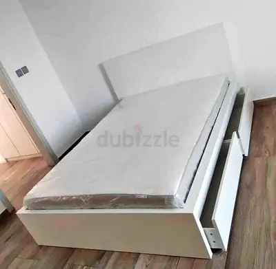 Ikea Malm bed with mattress queen size