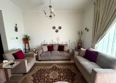 Light grey 3-piece sofa set with cushions — Highly Used Condition