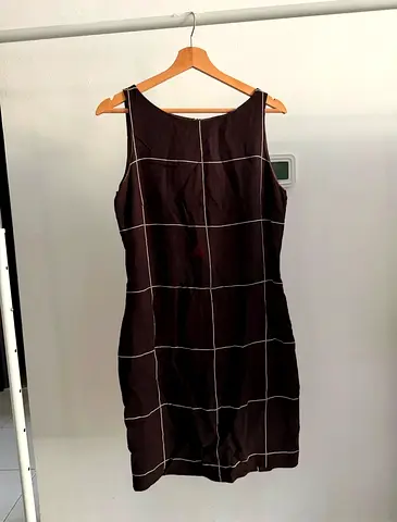 Wallis Windowpane Fitted Dress - UK 12