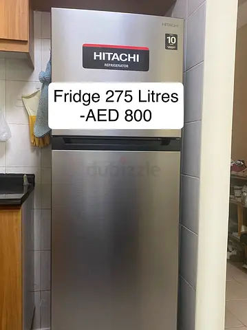 Hitachi Refrigerator, 275 Liters for sale, 4 months used only
