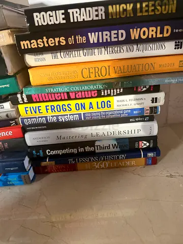 Mixed collection of business, leadership books — used set