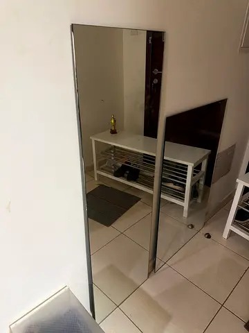 Large Full-Length Wall Mirror - Slim Frameless, Excellent Condition