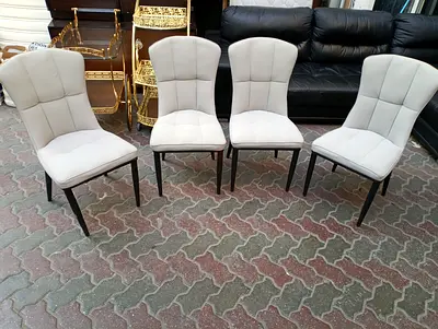 4 Gray Dining Chairs — Good Condition