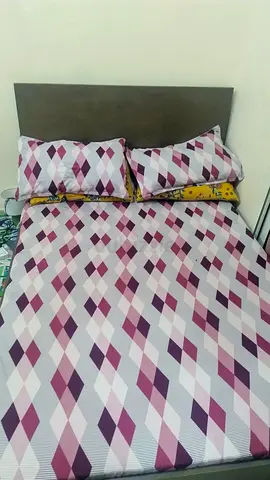 Double bed 140/200 with headboard and mattress - used, clean