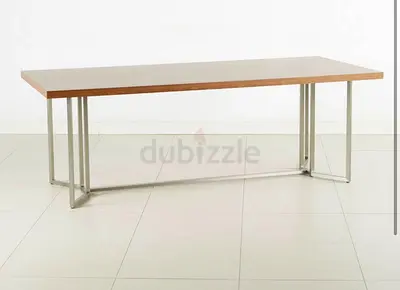 8 seater Modern Wooden Dining Table with Metal Legs