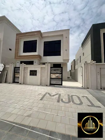 Brand new, first-time occupancy villa for sale in Ajman, Al Helio 2.Consists of: 6 master bedrooms, a majlis and living room, a main kitchen and a pre