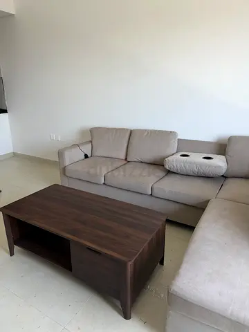 Light grey L-shaped sectional sofa - good condition