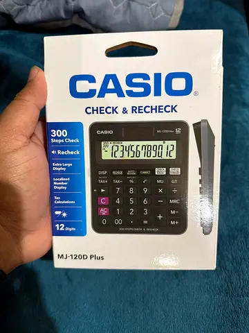 Casio MJ-120D Plus Check  Recheck Calculator - Brand New in Box
