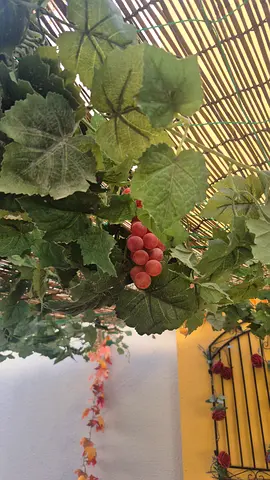 Artificial grape vine panel - decorative greenery for wall or balcony