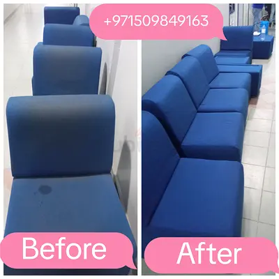 Deep shampoo cleaning of sofa, mattress, curtains, carpets, apartment, villa